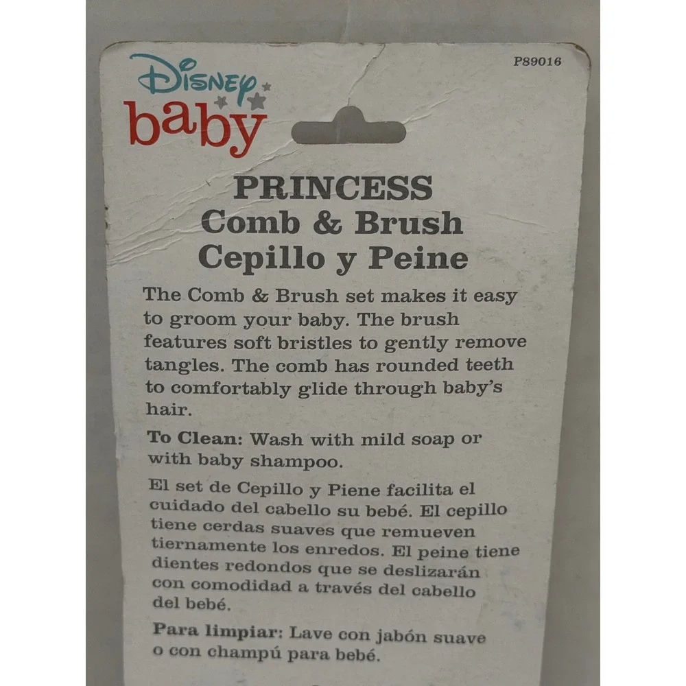Disney Baby Princess Aurora Sleeping Beauty Brush and Comb Set P89016 White NEW